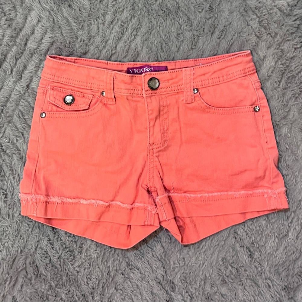 Pink (Salmon) Jean Shorts